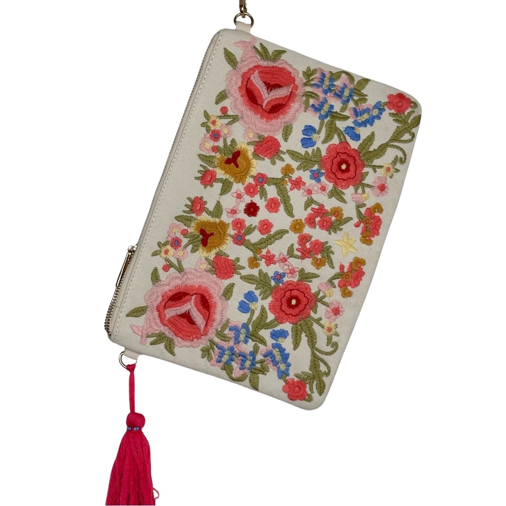 3am Forever Fabric Embroidered Large Clutch Handbag View 2
